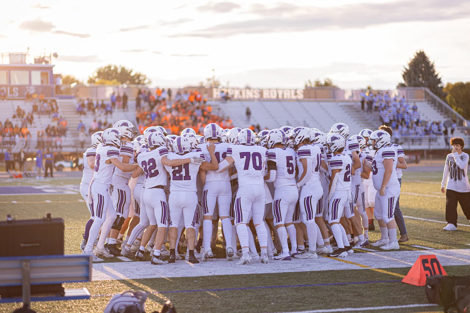Buffalo Bison Pregame huddle