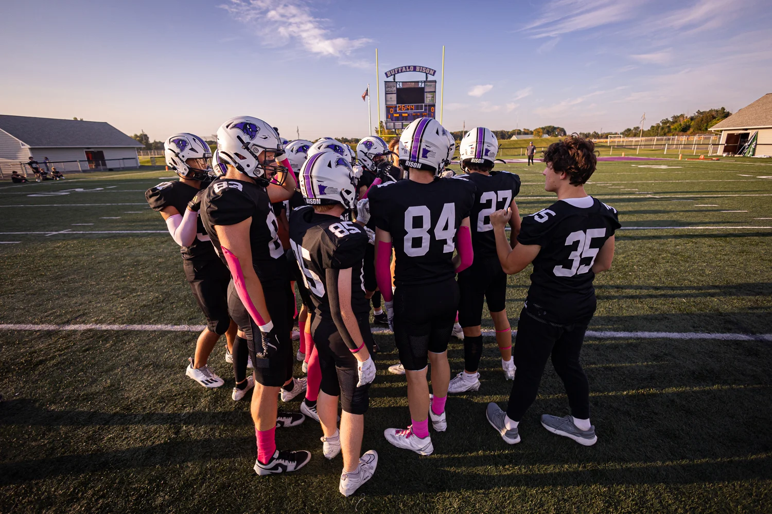 Buffalo Bison Pregame huddle