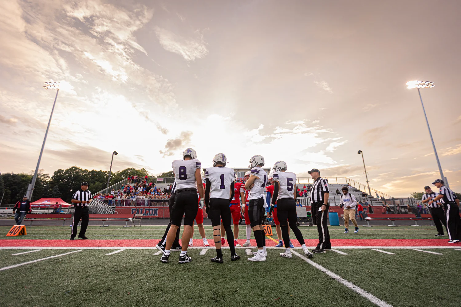 Captains at the coin toss
