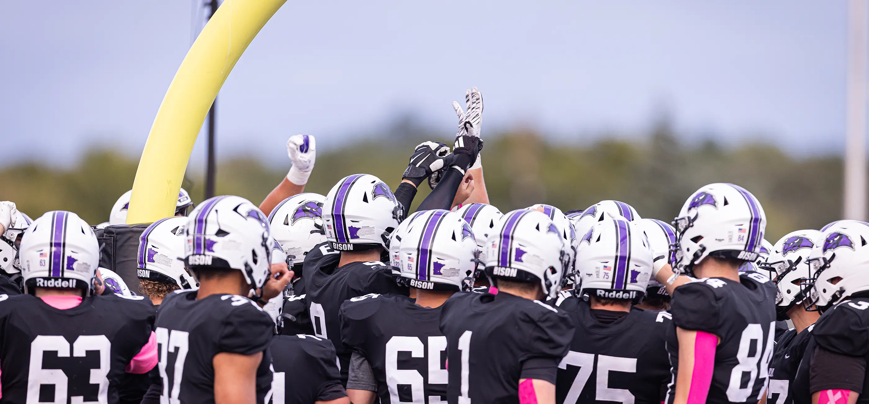 Buffalo Bison Football Pregame huddle