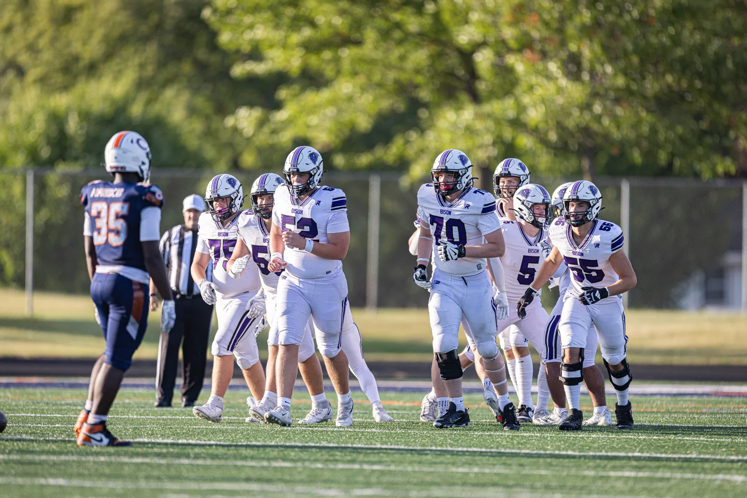 Buffalo Oline coming to the line